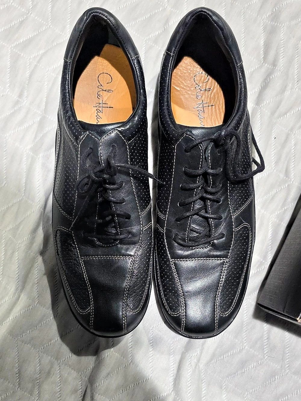 Cole Haan Tucker Perf. OX II Men's Black Leather US 12 M